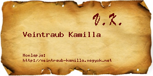 Veintraub Kamilla névjegykártya